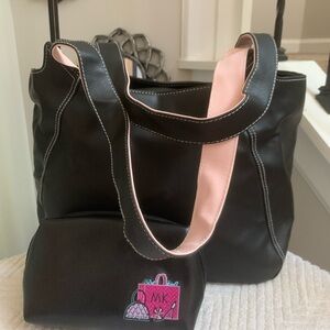 Mary Kay Black and Pink Tote Bag with Pouch